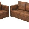 vidaXL Sofa set 2 pieces Artificial Suede (274885) Sofás