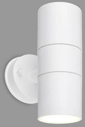 Briloner Outdoor wall light IP54 splash-proof dust protection, GU10 socket, max. 7W 16x7.5x11 cm, white Lámparas de exterior