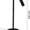 Busch LED table lamp Rocco, matt black, flexible arm gray Lámparas