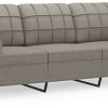 vidaXL 3-seater sofa with decorative cushions taupe 180 cm fabric Sofás