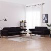 vidaXL 2 pcs. Sofa set fabric black (276863) Sofás