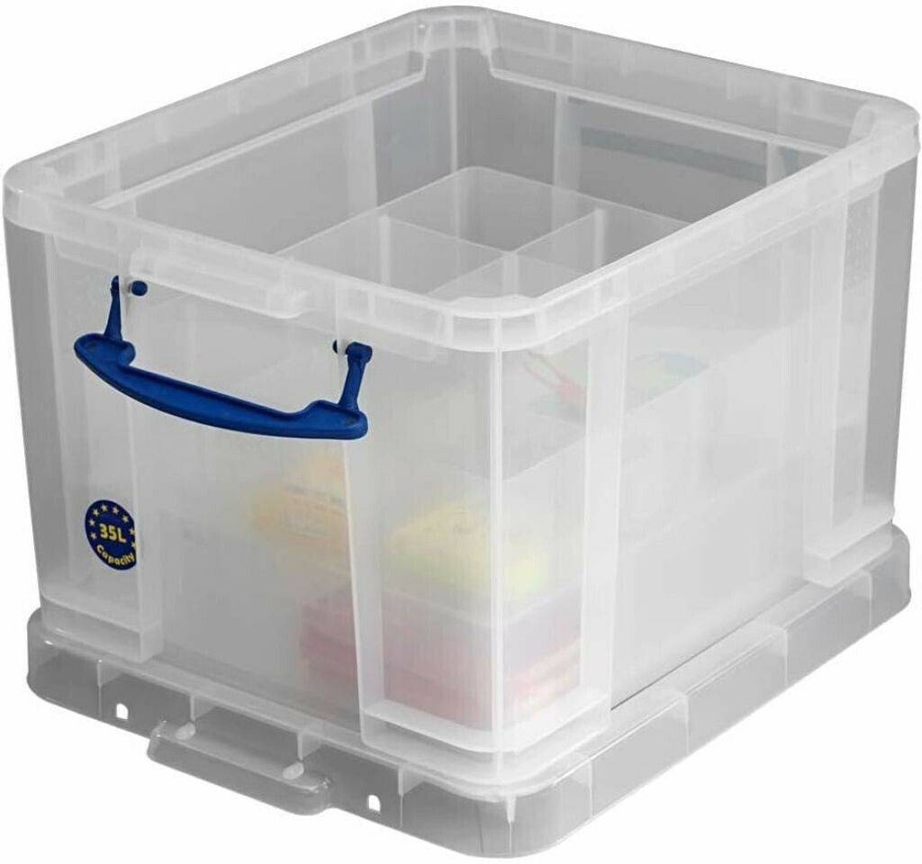 Really Useful Products Box 35 Liters Transparent 48 x 39 x 31 cm (35CX3DIVCB) Cajas almacenaje