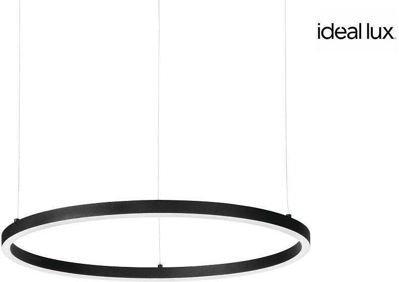 IDEAL LUX ORACLE SLIM LED pendant light 32W ⌀500mm black warm white 229492 Lámparas