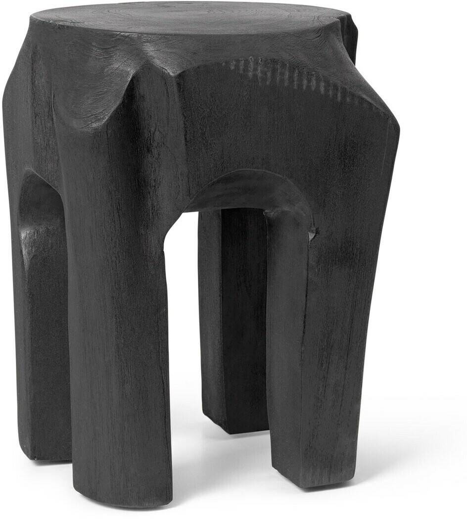 ferm LIVING Root Stool Ø30 x 40cm Black stained Muebles de diseño