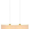 BRITOP Canvas hanging lamp, linen shade, length 80 cm, oval Lámparas