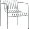 Muebles de diseño HAY Palissade Dining Arm Chair silver 63x80x66 cm galvanized (006)