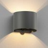 ledscom.de RUNEL wall light, motion detector, for outside, anthracite, IP65, up & downlight + LED lamp 501lm, warm white Lámparas de exterior