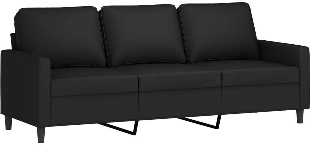 vidaXL 3-seater sofa 198x77x80 cm velvetlight black Sofás