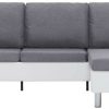 Sofás vidaXL 3-seater sofa L-shape 188x122x77 cmwhite/light grey