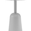 Muebles de diseño Normann Copenhagen Turn side table marble height adjustable Ø 415-64x55cm white powder-coated