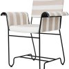 Gubi Tropique Outdoor Dining Chair classic black / Leslie Stripe Limonta (40) Muebles de diseño