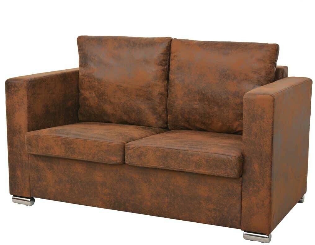 vidaXL Sofa set 2 pieces Artificial Suede (274885) Sofás