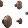 Muuto The Dots Metal Wall Hooks Set of 5 Umber (3516) Muebles de diseño