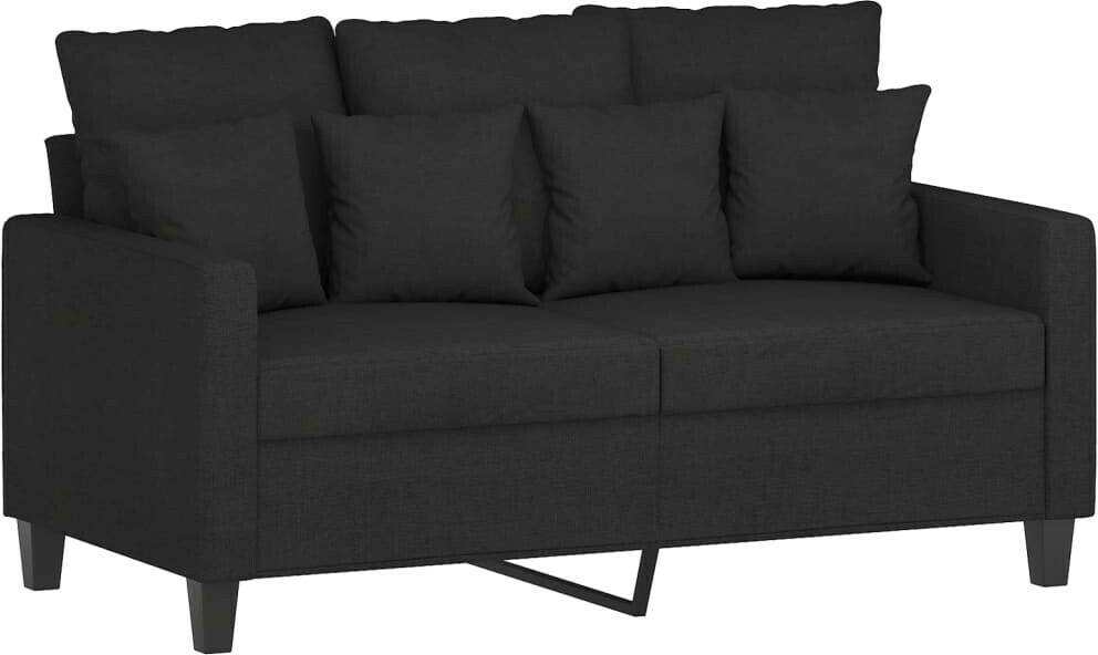 vidaXL 2-seater sofa black 120 cm fabric (359263) Sofás