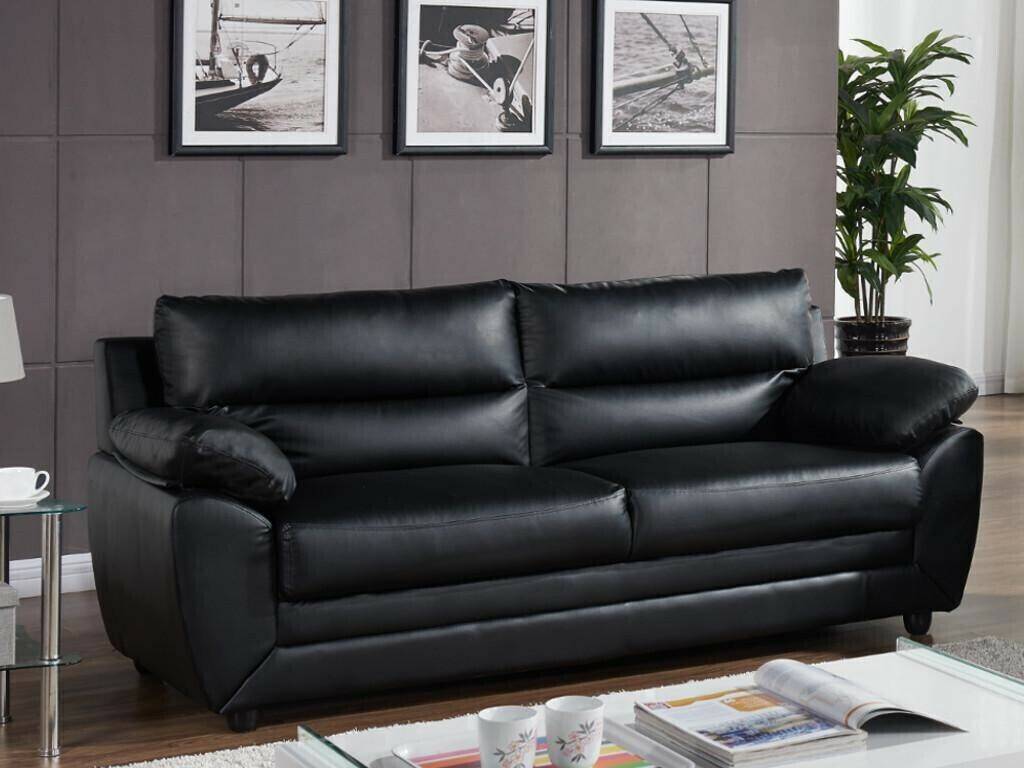 Sofás Kauf-Unique 3-Seater Sofa ManoaBlack