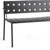 Muebles de diseño HAY Balcony dining bench with armrests black 121x79x52 cm anthracite (AB826-B680-AA96) (302)