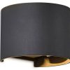 Lámparas de exterior Mantra Round LED outdoor wall lamp Davos, dark grey