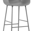 Muebles de diseño Normann Copenhagen Form bar chair with armrests Steel - gray - 110x49x54.5 cm seat height 75 cm