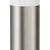 ledscom.de PORU bollard light for outdoor use, stainless steel, round, 39 cm, incl. E27 lamp, energy efficiency class A, frosted (white, 4W, 946lm) Lámparas de exterior