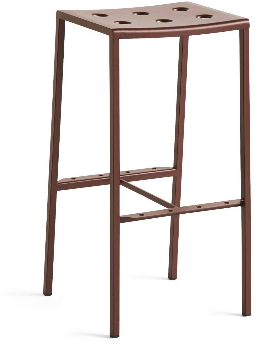 HAY Balcony bar stool red iron red (AB830-B684-AH17) (210) H75 cm Muebles de diseño