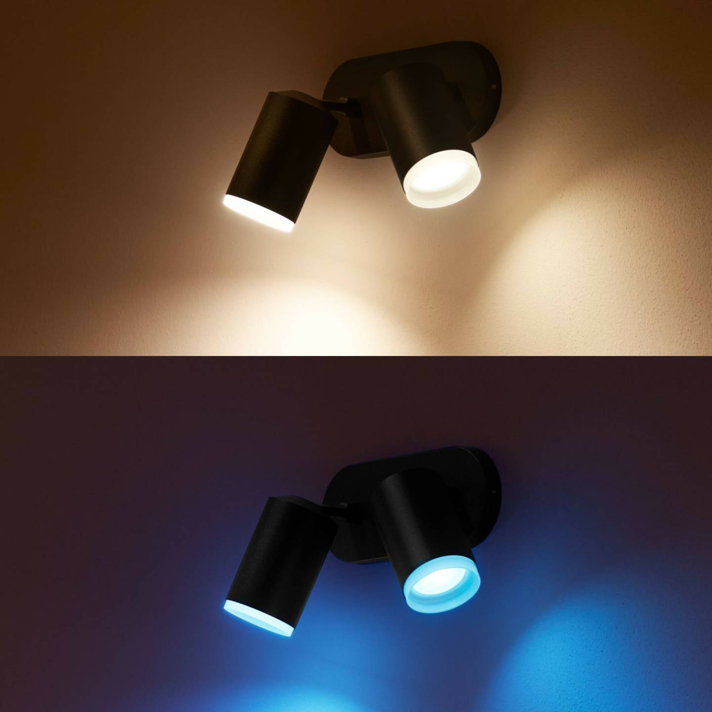 Philips Hue White & Color Ambiance Fugato Bluetooth 2 Spots Philips Hue White & Color Ambiance Fugato Bluetooth 2 SpotsBlack (50632/30/P7)