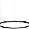 IDEAL LUX ORACLE SLIM LED pendant light 32W ⌀500mm black warm white 229492 Lámparas