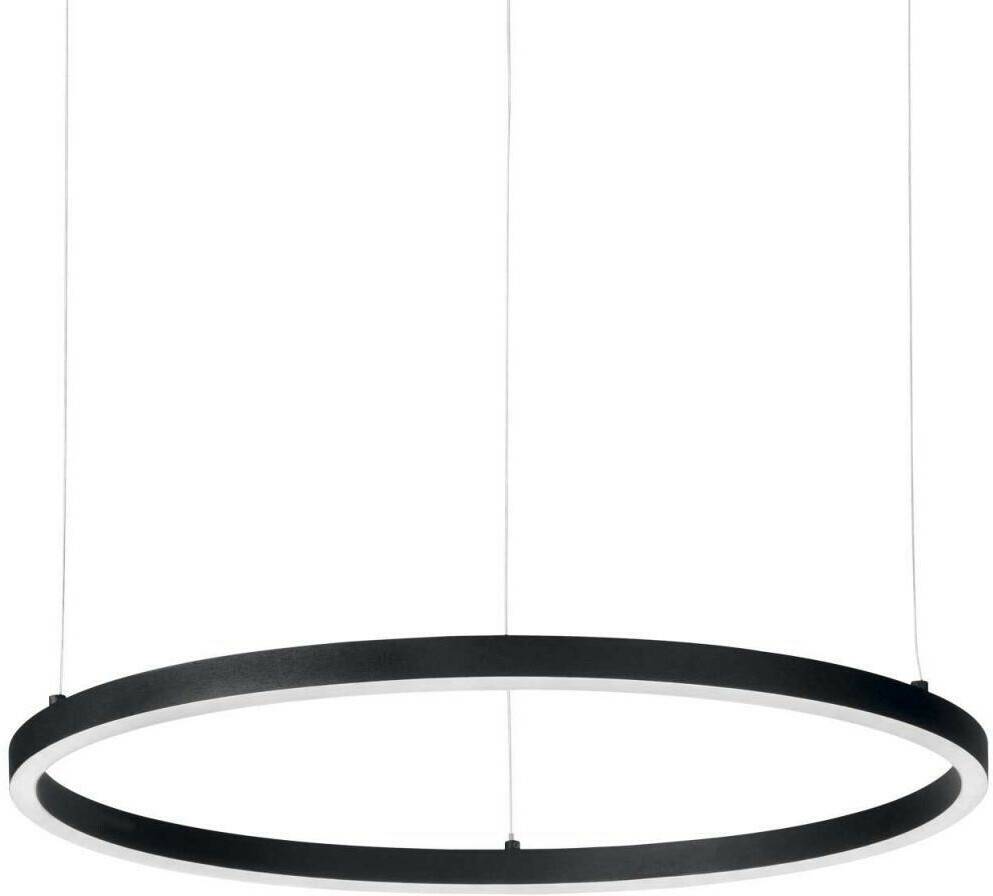 IDEAL LUX ORACLE SLIM LED pendant light 32W ⌀500mm black warm white 229492 Lámparas