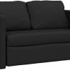 Sofás vidaXL Floor sofa with sleeping function 112x174x55 cm Imitation leatherblack