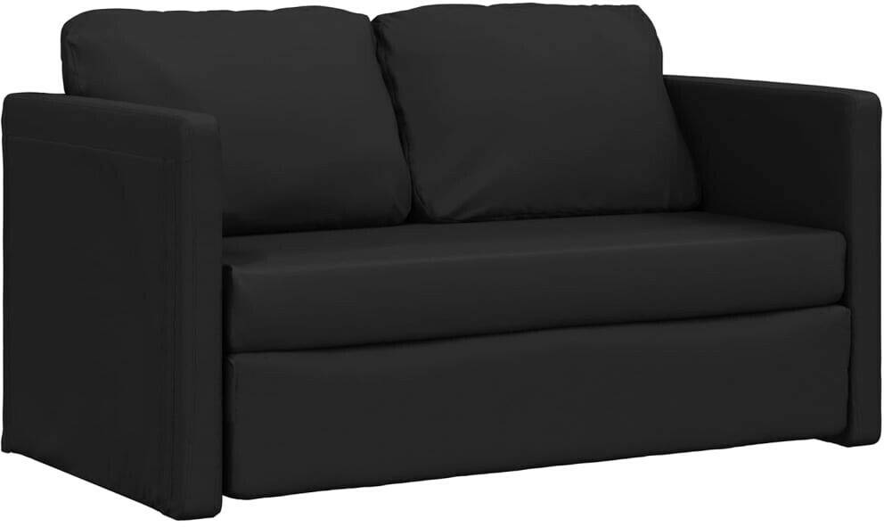 Sofás vidaXL Floor sofa with sleeping function 112x174x55 cm Imitation leatherblack