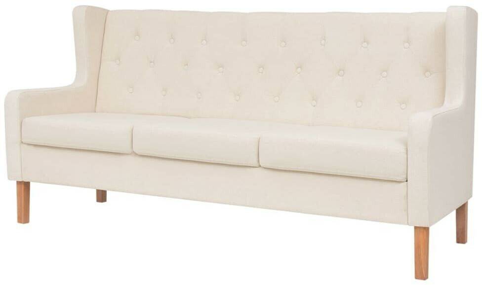 vidaXL 2 pcs. Sofa set fabric cream white (274929) Sofás