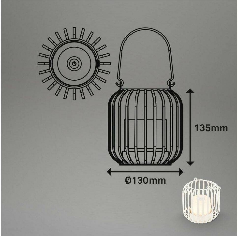 Briloner LED battery table lamp 13 cm 2W 150lm Briloner LED battery table lamp 13 cm 2W 150lmwhite-gold