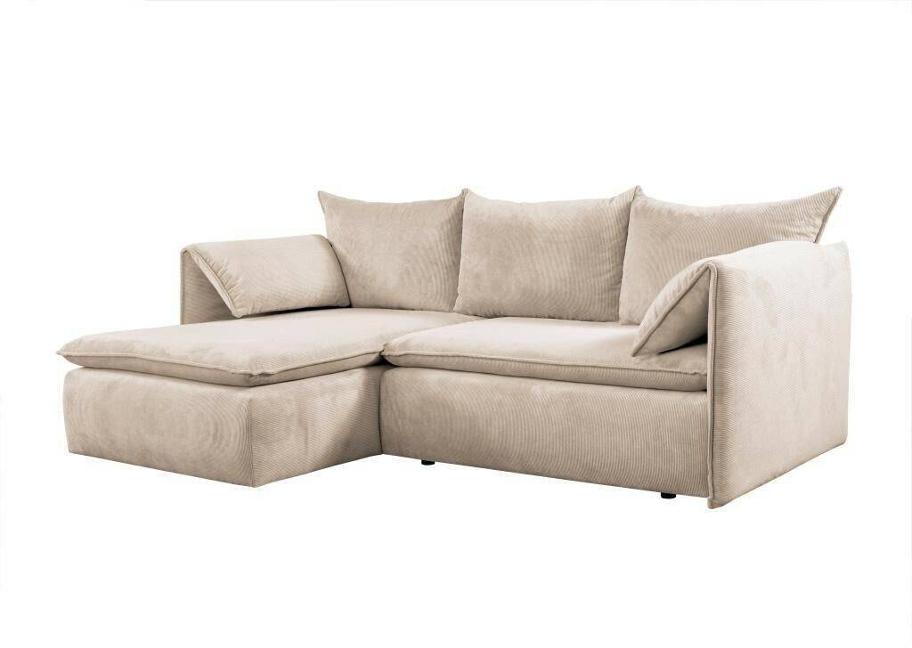 Kauf-Unique Corner sofa - corner left - corduroy - beige - TEODORA Sofás