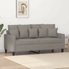 vidaXL 2-seater sofa taupe 140 cm fabric (359274) Sofás