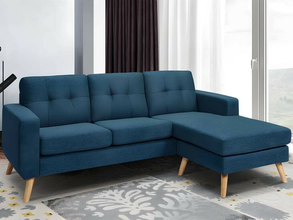 Sofás Kauf-Unique Corner sofa - corner changeable - dark blue - BARTOLOME