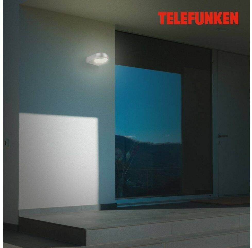 Telefunken LED outdoor lamp IP44 4000K neutral white silver-ed, 175x145x45 mm (LxWxH) (320204TF) Lámparas de exterior