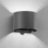 Lámparas de exterior ledscom.de RUNEL wall light, motion detector, for outside, anthracite, IP65, up & downlight + LED lamp 596lm, white