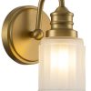 Lámparas Wall light Swell IP44, 1-flame, brushed brass