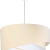 Licht-Erlebnisse Hanging lamp E27 cream white fabric metal modern hanging lamp Lámparas