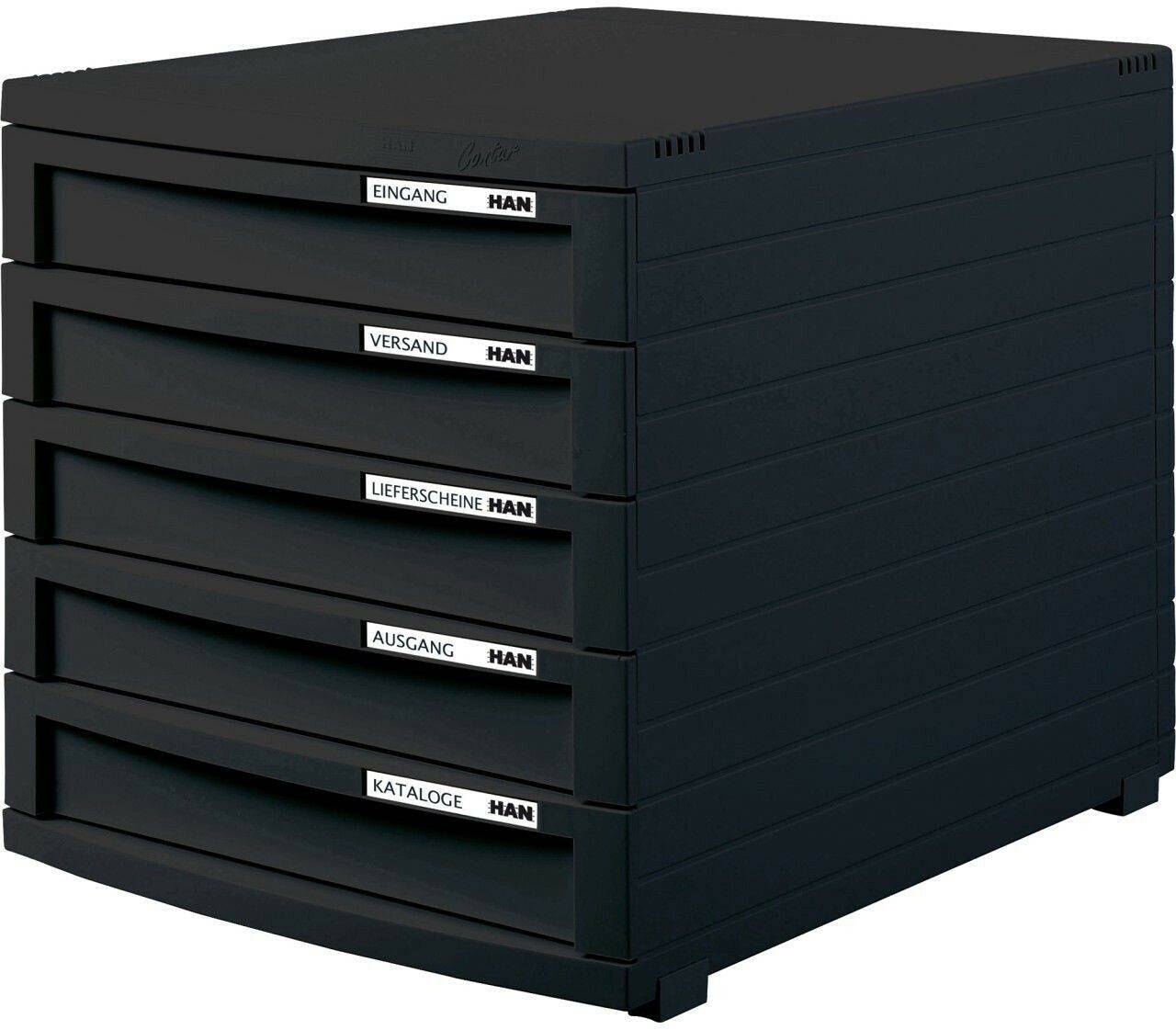 HAN Contur 5 Drawer Organiser SetBlack (1505-13) HAN Contur 5 Drawer Organiser Set