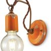 Lámparas Ferroluce C665 vintage style wall light, orange