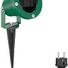 ledscom.de DUK garden spotlight with ground spike for outdoor use, IP65, plug, green, 1 x GU10 max. 15W Lámparas de exterior