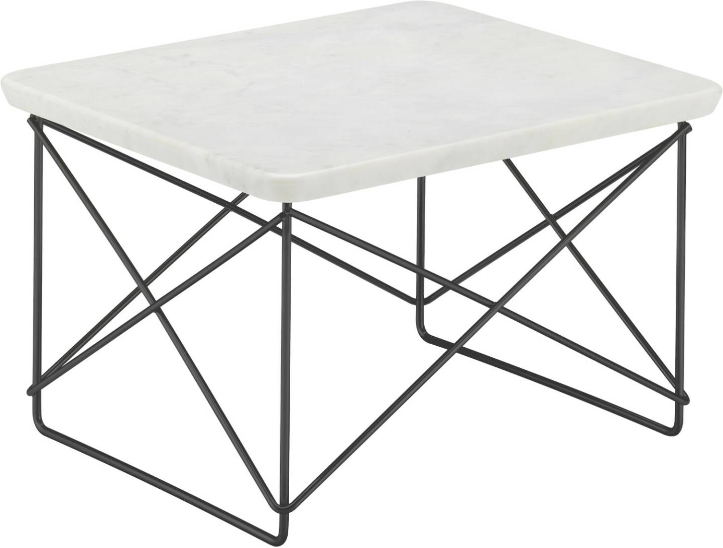 Vitra Occasional Table LTR black/marble (20119519) Muebles de diseño