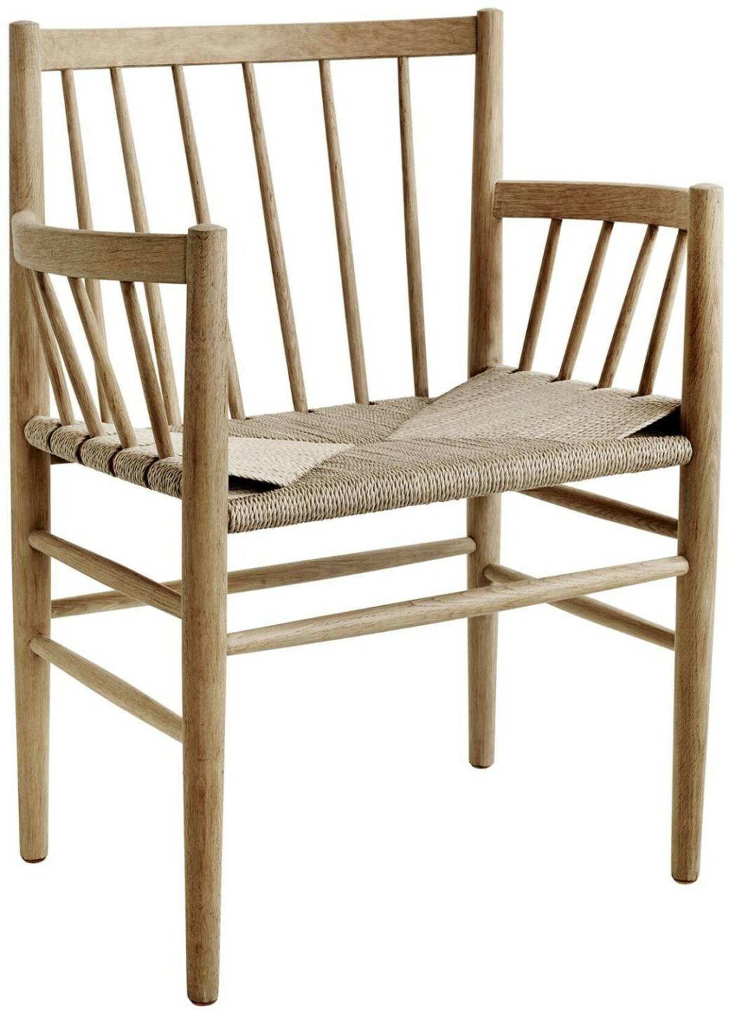 FDB Møbler J81 armrest chair 65.3x82x53.3 cm FDB Møbler J81 armrest chair 65.3x82x53.3 cmmatt lacquered oak/natural wicker