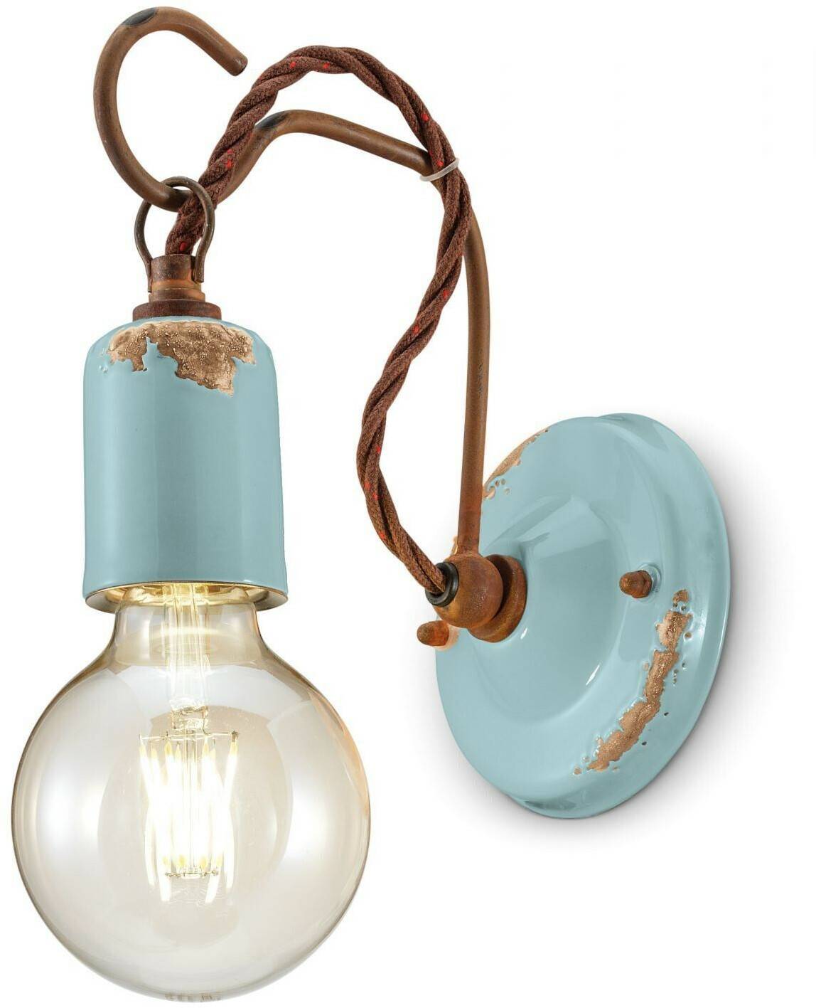 Lámparas Ferroluce Wall light C665 in vintage style turquoise