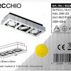 Lámparas Arcchio LED ceiling light RONKA 3xGU10/11.5W/230V