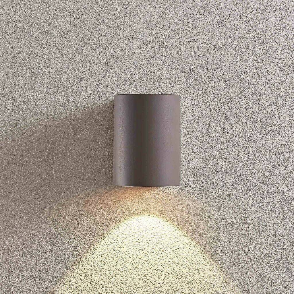 Lindby Katalia LED outdoor wall light, concrete, single-headed Lámparas de exterior