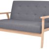 vidaXL 2-Seater Sofa Bed 113,5 cmdark grey Sofás