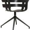 Muebles de diseño Design House Stockholm Wick chair with metal swivel frame - black-gray - 57x50.5x75 cm