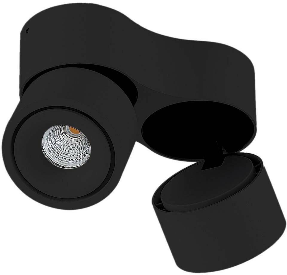 Arcchio Rotari LED ceiling spotlight, 8.9W, 2-bulb, black Lámparas