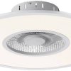 LED ceiling fan Flat-Air, CCT, white, Ø59.5cm Lámparas